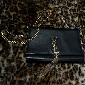 YSL black Kate Tassel Purse